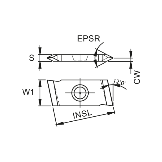 INSERT SAL100H012R55-PT PH7920 - DRW
