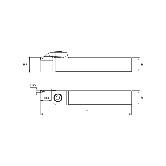 TOOLHOLDER MGLC-100 012 16.16.A.1 - DRW