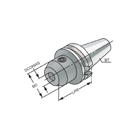 WELDON CHUCK BT40-HB40-120-B - DRW