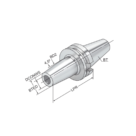 SHRINK FIT CHUCK BT40-SH18-090-B - DRW