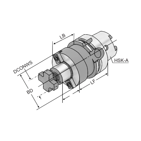SHELL MILL CHUCK HSKA63-AB22-050 - DRW