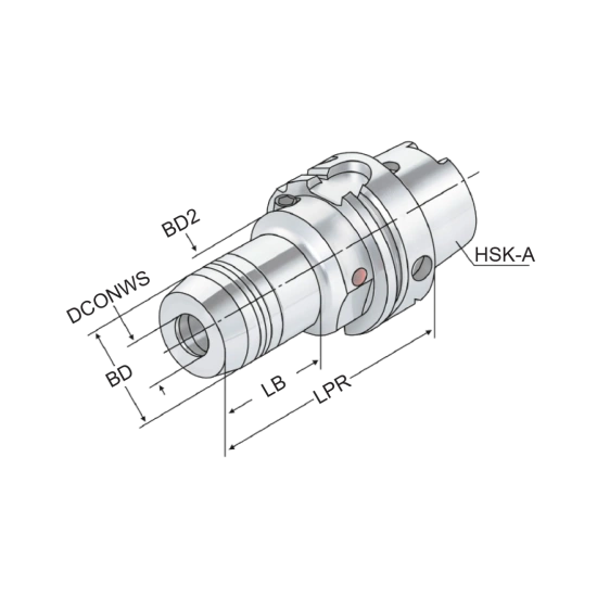 HYDRAULIC CHUCK HSKA100-HY12-095 - DRW