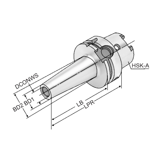 THREADED CHUCK HSKA100-TM08-079 - DRW