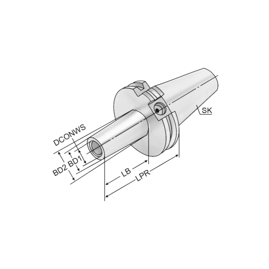 THREADED CHUCK SK50-TM08-069-B - DRW