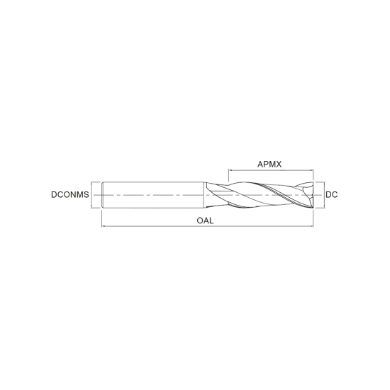 SC ENDMILL HF30GS 2 120 25-W PHP920 - DRW