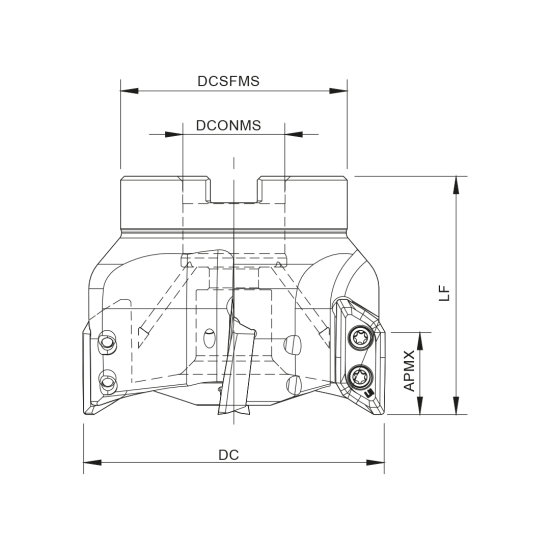 MILLING TOOL 050A77090-03-07-022050-B - DRW