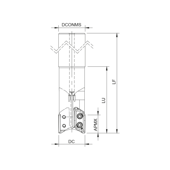 MILLING TOOL 032E77090-02-06-032170-A - DRW