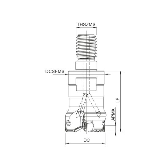 MILLING TOOL 032R49490-05-05-M16040 - DRW