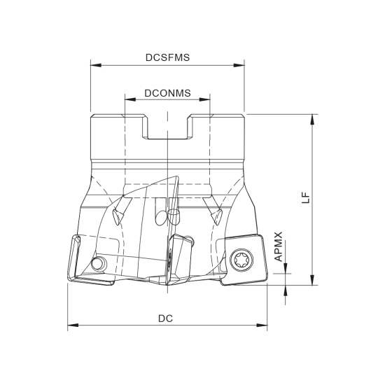 MILLING TOOL 050A06410-06-02-022045 - DRW