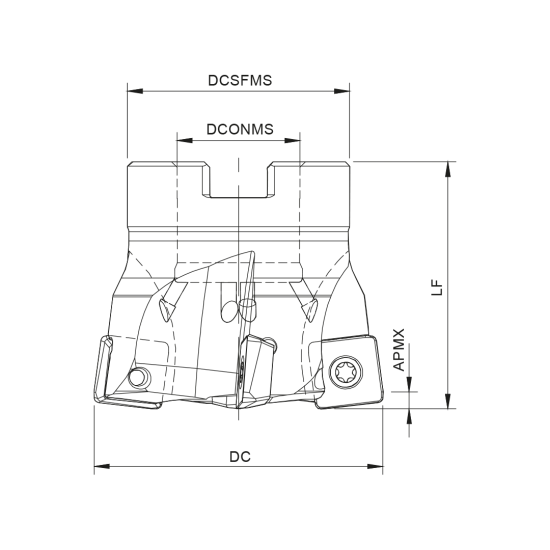MILLING TOOL 050A06690-05-05-022045 - DRW