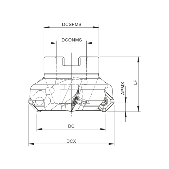 MILLING TOOL 250A09945-24-21-U060063 - DRW