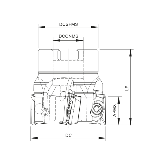 MILLING TOOL 040A18090-04-08-016040 - DRW