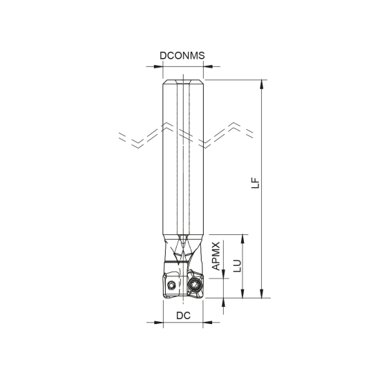 MILLING TOOL 025E20190-04-05-025150-B - DRW