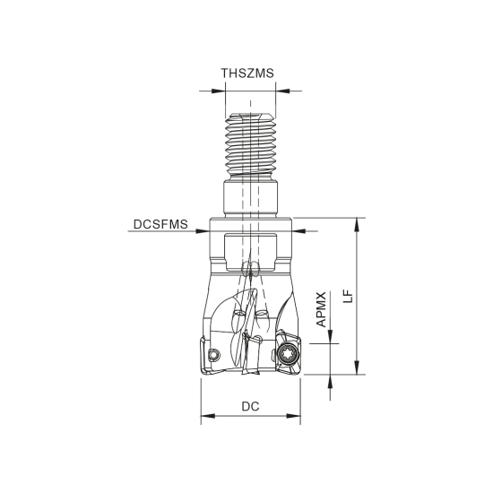 MILLING TOOL 016R20090-04-04-M08025 - DRW
