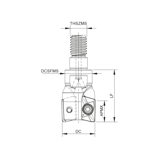 MILLING TOOL 040R20190-06-08-M16043 - DRW