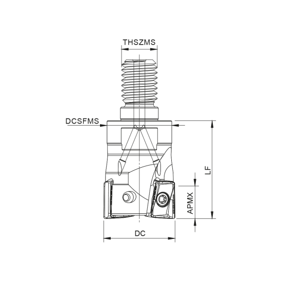 MILLING TOOL 042R17590-04-06-M16043 - DRW