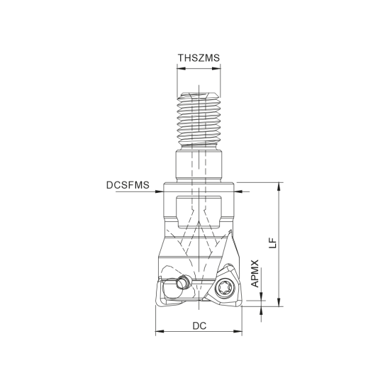 MILLING TOOL 025R45095-02-06-M12030 - DRW