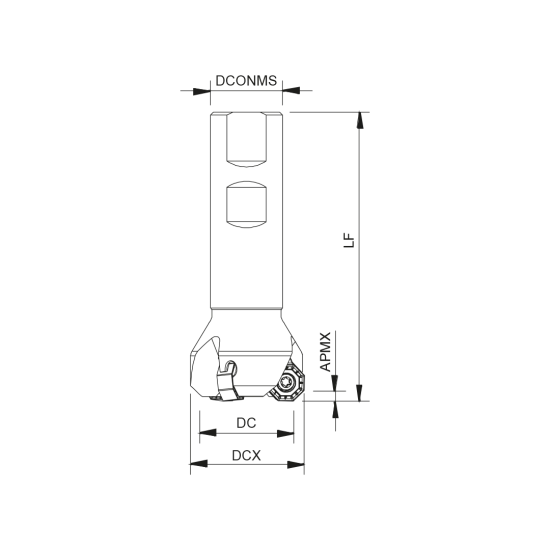 MILLING TOOL 032W90845-03-06-025100 - DRW