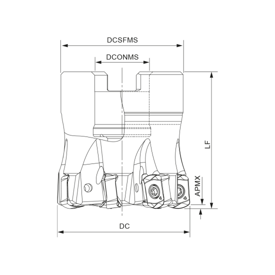 MILLING TOOL 032A16320-05-07-016040 - DRW