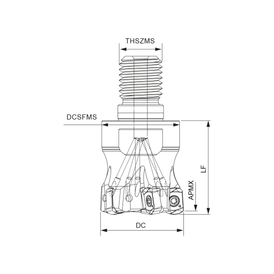 MILLING TOOL 020R16320-03-07-M10028 - DRW