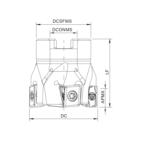 MILLING TOOL 063A90090-07-04-022040 - DRW