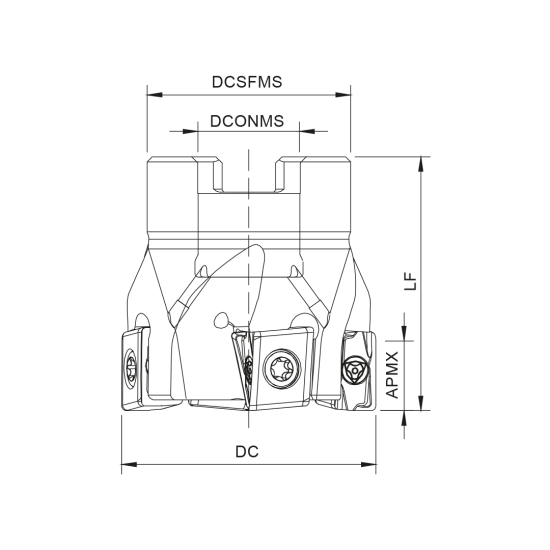 MILLING TOOL 050A90190-05-04-022040 - DRW