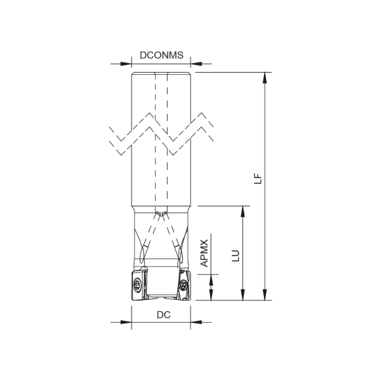 MILLING TOOL 040E90190-04-04-032250 - DRW