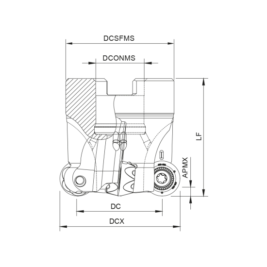 MILLING TOOL 050A34190-06-05-022040 - DRW