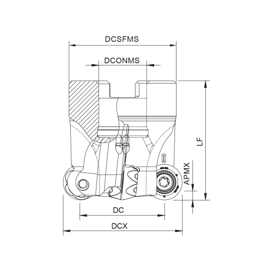 MILLING TOOL 052A34290-05-05-022040 - DRW