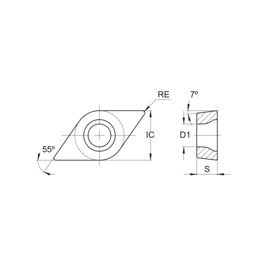 INSERT DCMT 11T304-FM PHH910 - DRW