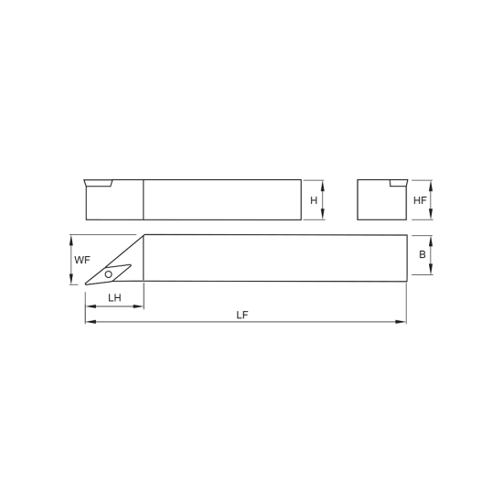 TOOLHOLDER SVJC R 1616 M16 - DRW