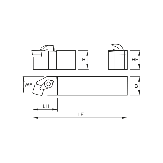 TOOLHOLDER CSBP L 3232 P19 - DRW