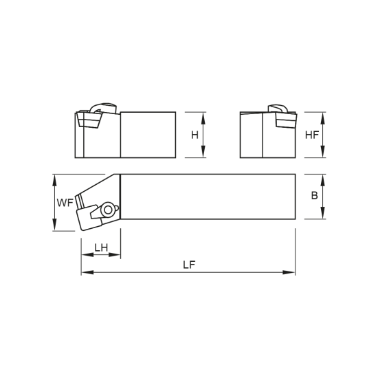 TOOLHOLDER CSKP R 4040 S19 - DRW