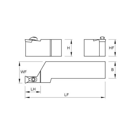 TOOLHOLDER CTCP L 3225 P22 - DRW