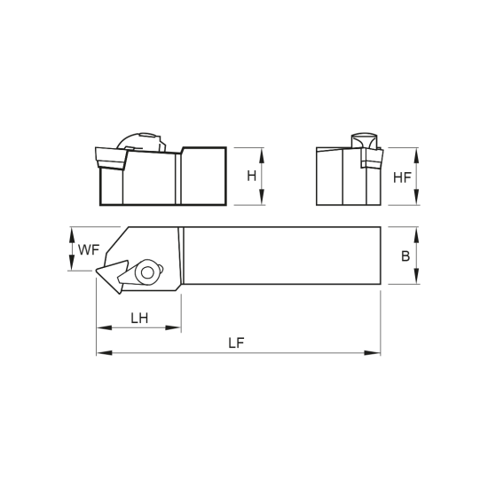 TOOLHOLDER CTDP R 3232 P22 - DRW