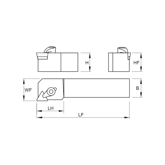 TOOLHOLDER CTGP L 1010 E11 - DRW