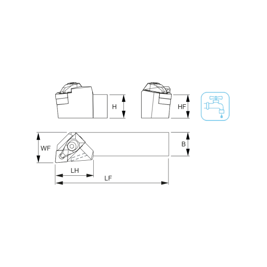 TOOLHOLDER DCLN L 3232 P16-A - DRW