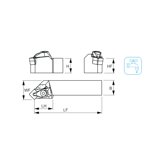 TOOLHOLDER DSSN L 3232 P19-A - DRW