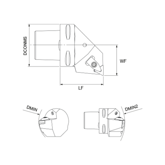 TOOLHOLDER PSC63-DTFNR45065-16 - DRW