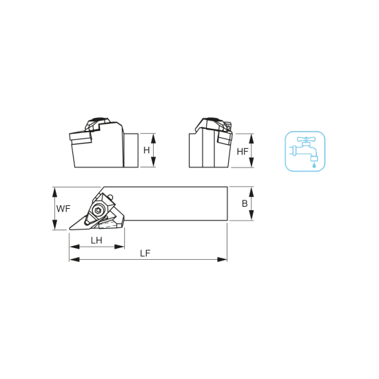 TOOLHOLDER DVJN R 2020 K16-A - DRW