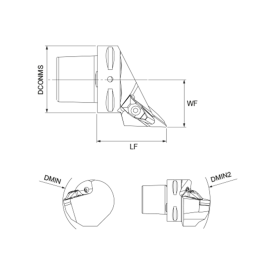 TOOLHOLDER PSC50-DVJNR35065-16 - DRW