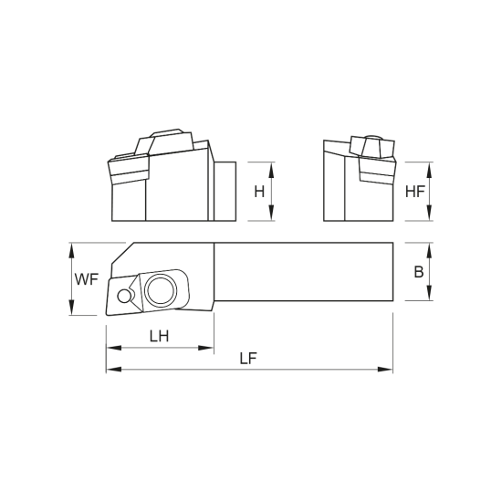 TOOLHOLDER MCLN R 4040 S19 - DRW
