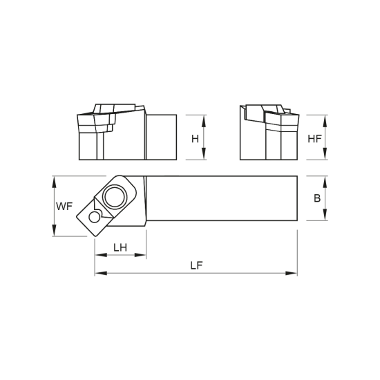 TOOLHOLDER MSSN R 4040 S19 - DRW