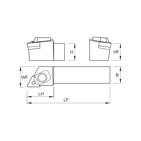 TOOLHOLDER MTJN L 2525 M16 - DRW