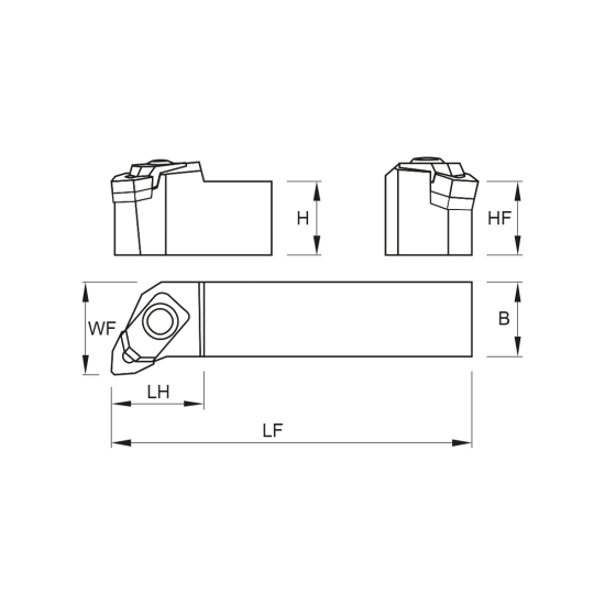 TOOLHOLDER MWLN L 3232 P08 - DRW