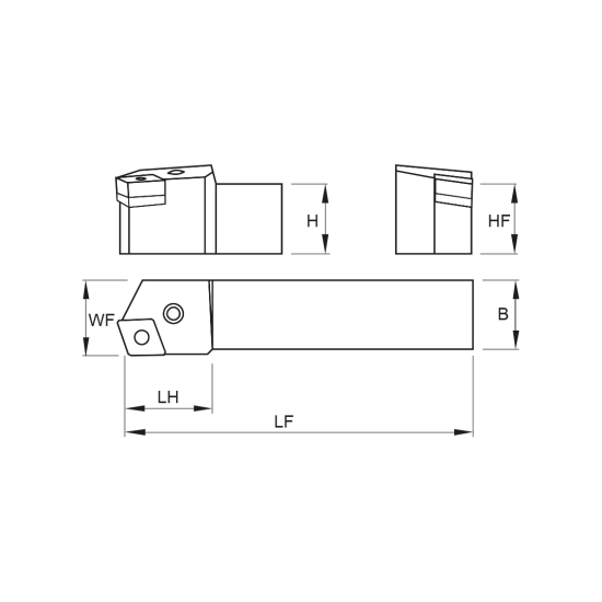 TOOLHOLDER PCKN R 4040 S19 - DRW