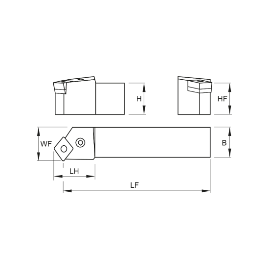 TOOLHOLDER PCSN L 4040 S19 - DRW
