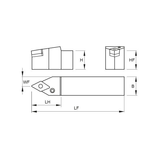 TOOLHOLDER PDNN N 5032 S15 - DRW