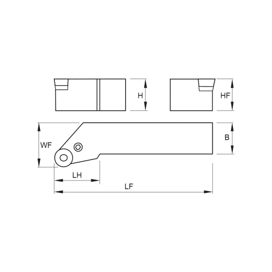 TOOLHOLDER PRSC L 2525 M16 - DRW