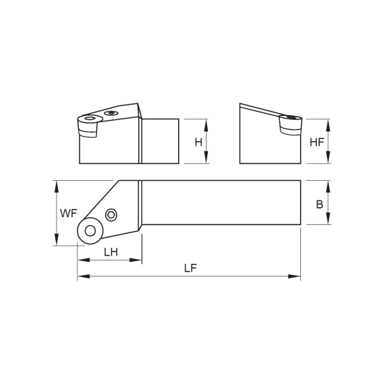 TOOLHOLDER PRSN L 3232 P19 - DRW